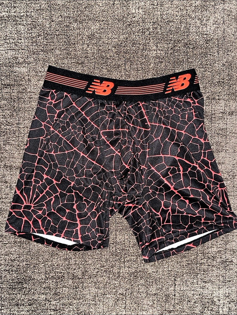 New Balance Printed Boxer Briefs in Black & Orange